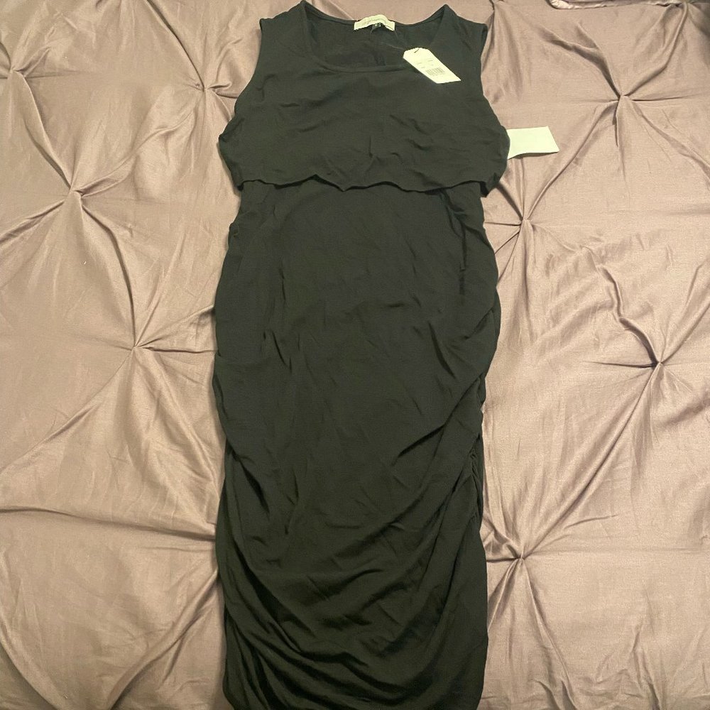 Black Bodycon Maternity Dress